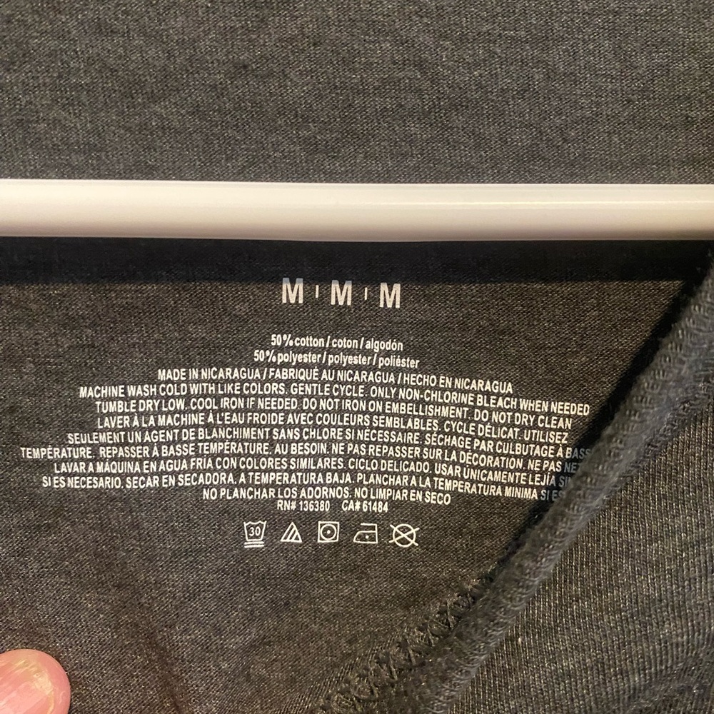 M•M•M Black Cotton-Blend Tee